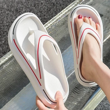 Parmak arası terlik Açık Terlik Terlik plaj sandaletleri EVA Kaymaz Bayanlar Çift Terlik erkek Sandalet