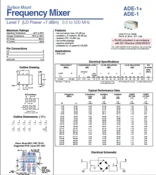 Pasif Mikser ADE - 1 0.5-500MHz Mikser Büyük Sinyal RF Yukarı Dönüşüm Aşağı Dönüşüm