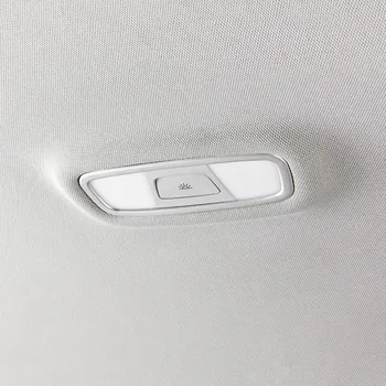 Paslanmaz Çelik Araba Çatı Okuma lamba çerçevesi Dekorasyon Kapak Trim 2 Adet İçin Audi A3 8V 2013-2018 kubbe ışık Trim Çıkartmaları