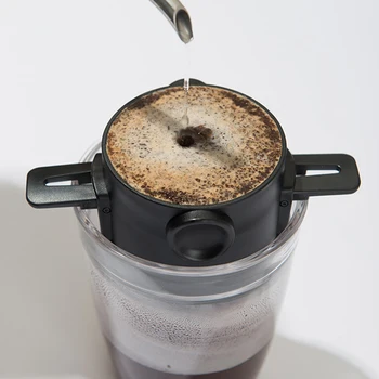 Paslanmaz Çelik Kahve Kupa Vakum Bardak Yalıtımlı Termos Flask Şişe Kahve Filtresi Damla Katlanabilir yeniden kullanılabilir kahve damlatıcı