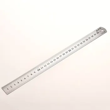 Paslanmaz Çelik Metal Cetvel Metrik Kural Hassas Çift Taraflı ölçme aracı 30 cm Yeni Varış