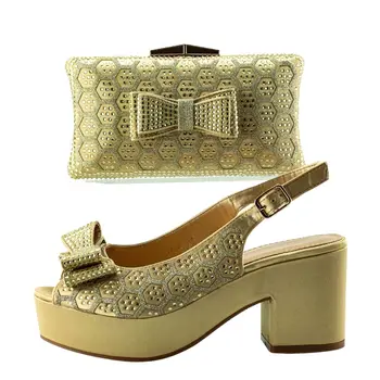 Peep Toe Gelin Sandalet Düğün Parti Ayakkabı ve Çanta Eşleşen Seti İtalya Tasarımcı Ayakkabı Çanta ile Akşam Parti Pompaları Topuk çanta