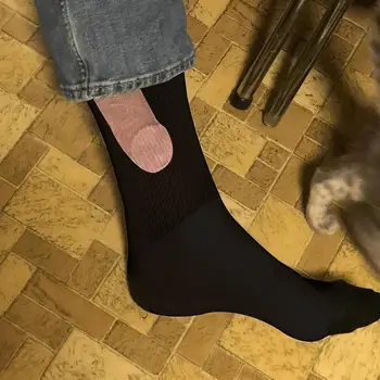 Penis Yenilik Çorap Maruz Komik Gösteriş Çorap Erkekler Kadınlar İçin İlkbahar Ve Sonbahar İlginç Yaratıcı Çorap Uzun Spor Pamuk Çorap