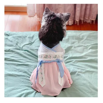 Pet Kız Köpek Yeni Yıl Splendiferous Elbise Pet Köpek Giysileri Küçük Köpek İçin Çin Zarif Tarzı Elbise Köpek Kostüm 10E
