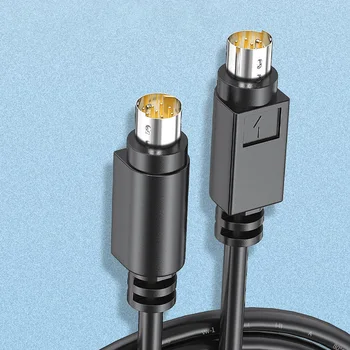 PLC kablosu erkek-erkek S terminali MD8 pin erkek-erkek kablo Yuvarlak kafa MD8 saf bakır nikel kaplama veri iletişimi