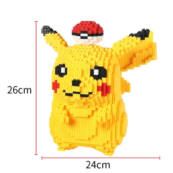 Pokemon Uyumlu Yapı Taşları Pikachu Oyuncak Yangın Ejderha Yağ Ding DIY Elmas Blokları Ve Pokemon Tuğla Oyuncak Hediyeler