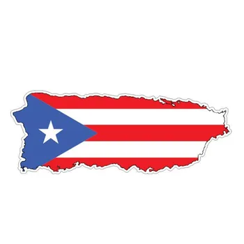 Porto Riko Porto Bayrağı Harita Araba Çıkartmaları Çıkartması Komik Pencere Arka Diğer Araç Araba Dekoratif KK16 * 6 cm