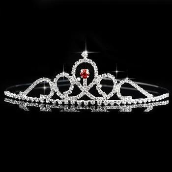 Prenses Bibi Tiara Taç Gelin saç aksesuarları Headdress Kız Süsler Düğün Gelin Başlığı Kafa Saç Takı