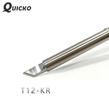 QUICKO T12-KR Şekil K Serisi Elektronik lehimleme uçları Demir Lehim Ucu Kaynak Araçları için FX907 / 9501 Kolu T12 OLED istasyonu