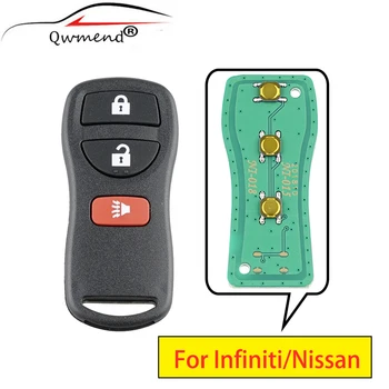 QWMEND 3/4 Düğmeler Araba Uzaktan Anahtar Infiniti / Nissan FX35 QX4 Murano Pathfinder Görev Titan Araba Anahtarı 315mhz ID46 Çip KBRASTU15