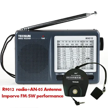 R - 9012 Radyo Am/Fm / Sw 12 Bantları Hoge Gevoeligheid Kortegolf Radyo Draagbare Ontvanger Met Een-05 Externe Antenne çok bantlı Radyo