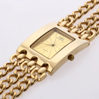 Relogio Feminino G & D Altın Kadın Kuvars Kol Saatleri Paslanmaz Çelik Bayan Izle Üst Marka Lüks Reloj Mujer Kol Saati Kadın