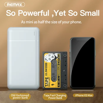Remax Taşınabilir Güç Bankası Powerbank 10000 mAh Mini harici pil için İphone Telefon PD18W QC22. 5W Hızlı Hızlı Şarj USB Tipi C