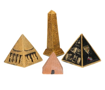 Reçine şekil zihinsel psikolojik kum masa oyunu kutusu mahkemesi terapi Mısır piramitleri 4 adet/takım