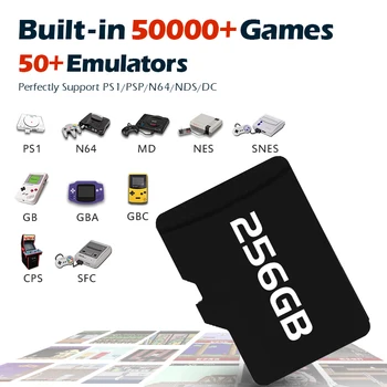 RG351V Oyun Kartı İçin Kullanılan RG351V Retro Oyun Konsolu Dahili 50000/41000/33000 Retro Klasik PSP Oyunları / PS1 / NDS / N64 / DC