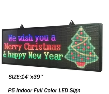 RGB Tam renkli P5 Kapalı LED Mesaj Burcu Hareketli Kaydırma led Ekran Kartı mağaza ve pencereler için