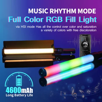 RGB Video ışık çubuğu Değnek parti renkli LED lamba dolgu ışığı el flaş Speedlight fotoğraf aydınlatma tripod standı
