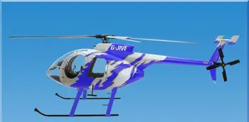 Roban 800 Ölçekli Fiberglas Gövde KİTİ Sürümü Huges MD500E Helikopter