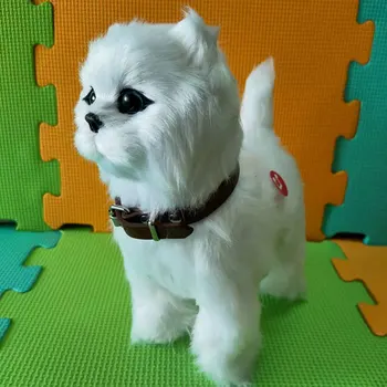 Robot Köpek Oyuncak Elektronik Peluş Kedi Yürüyüş Barking Köpek oyuncak ayı Nod Müzik Robotik Hayvan Pet Çocuk Doğum Günü Hediyeleri