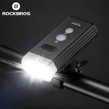 ROCKBROS bisiklet ışığı IPX-6 su geçirmez bisiklet el feneri güç 2000 lümen LED USB şarj edilebilir bisiklet gidon ışık far
