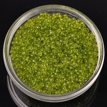Rondelle Faceted Çek Kristal Cam Zeytin Yeşili Renk 3mm 4mm 6mm 8mm 10mm 12mm Gevşek halka boncuk Takı Yapımı için DIY