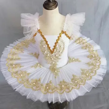 Ruoru Profesyonel bale kostümü Balerin Bale Tutu Çocuklar Kızlar İçin Yetişkin Prenses Led Tutu Gözleme Tutu Led Bale Elbise