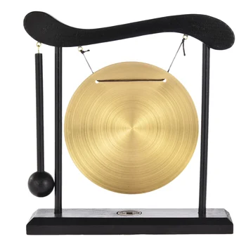 Rüzgar Gong Bakımı Kolay Mini Gong Çekiç Ve Stand İle Hoş Ses Şifa Aletleri Masaüstü Gong Perküsyon Enstrüman