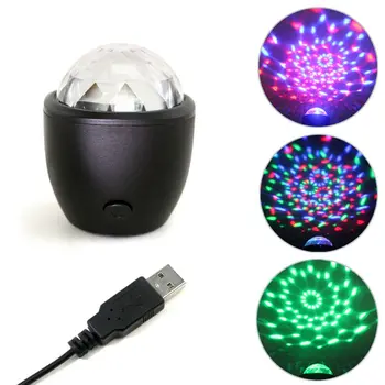 Sahne ışığı disko Topu Etkisi Lambası Mini Led Ses Aktif Topu USB Kristal Flaş dj ışığı Gitmek takip ışığı Dropshipping Sıcak