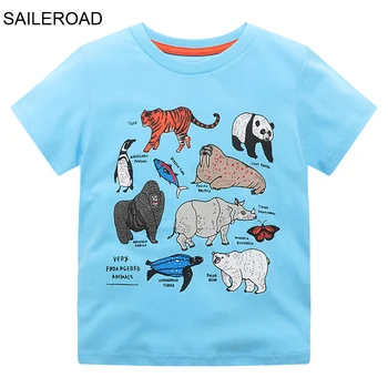 SAILEROAD Yaz T Shirt Pamuk Kısa Kollu Karikatür Araçlar Kamyon T-Shirt Çocuk Tee Kız Üstleri Erkek Çocuk Giysileri
