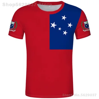 SAMOA t shirt dıy ücretsiz custom made adı numarası wsm T-Shirt ulusal bayrak ws batı ülke respirant baskı fotoğraf metin logolar giyim