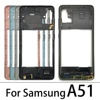 Samsung Galaxy A51 A71 A20 A50 Konut Orta Çerçeve Çerçeve Orta el tutamağı kapağı Yan Anahtar İle