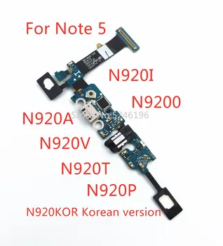 Samsung Galaxy Not 5 için Note5 N920C N920I N920G N920K / S / L N920A/V/T / P N9200 USB Şarj Şarj Portu Bağlayıcı Flex Kablo