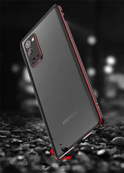 Samsung Galaxy Not için 20 / Not 20 Ultra Alüminyum metal tampon Çerçeve İnce Kapak telefon kılıfı + kamera Koruyucu