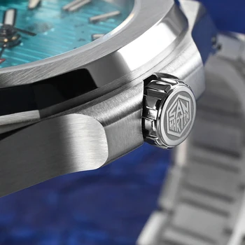 San Martin Erkek İzle Yeni 43mm GMT Klasik İş Lüks Otomatik mekanik saatler Erkekler için Safir 10Bar BGW-9 Işık