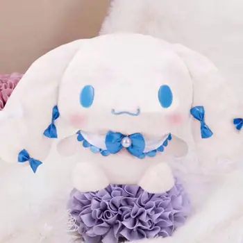 Sanrio Anime Karikatür Cinnamoroll Yay Peluş 30 cm Büyük Bebek sevimli bebek doğum günü hediyesi Sevgilisi Kız çocuk Hediye
