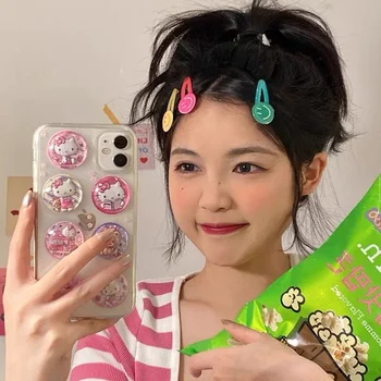 Sanrio Hello Kitty Apple Telefon Kılıfı İphone 13 12 11 Pro Max X Xr Xsmax 6s 7 8 Artı Se Durumda Kore Kabarcık Etiket Tasarım Kapakları