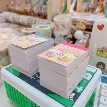 Sanrioed Kittly Benim Melodi Kuromi Cinnamoroll Purin Mini Kitap Taşınabilir Not Defteri El Kitabı Dizüstü Anime Kawaii çocuklar için doğum günü hediyesi