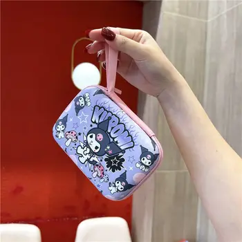 Sanrios Hello Kittys Benim Melodi Kawaii Şarj saklama çantası Kulaklık Veri Kablosu Taşınabilir Kamera Mobil sabit Disk Organizatör Kutusu