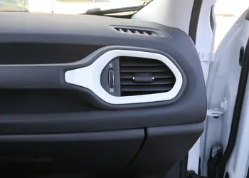 Sansour ABS Dashboard Sol ve Sağ Klima Havalandırma Çıkışı Dekorasyon Kapak Sticker Jeep Renegade-2017 için Araba Styling