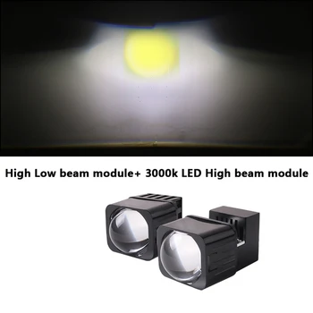 SANVI Araba Motosiklet 1.5 inç Mini Bİ LED Lens Far 33W 6000K / 3000K Spot Yüksek Düşük İşın Far Far Güçlendirme