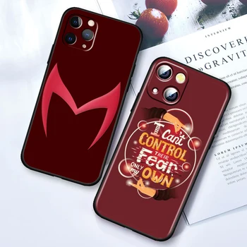 Scarlet Cadı Sevimli Logo Telefon Kılıfı için Apple iPhone 14 13 12 11 SE XS XR X 7 8 6 5 mini Artı Pro MAX 2020 Siyah FUndas TPU