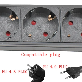 Schuko Powerlink kutusu güç amplifikatörü ses 3P Havacılık SOKET 2/3/4/5/6/7/8/9/10 AC Avrupa standart SOKET