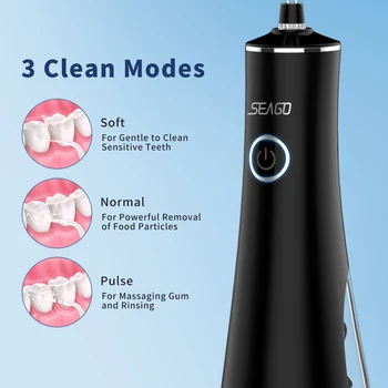 SEAGO Yeni Oral Diş Irrigator USB Şarj Edilebilir Taşınabilir diş duşu su jeti Diş Beyazlatma Ortodontik Püskürtme Memesi