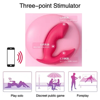 Seks Oyuncakları Bluetooth Yapay Penis Kelebek Vibratör Kadınlar için APP Uzaktan Kumanda Klitoris Vibratörler Giymek Titreşimli Pantolon Oyuncak Çift İçin