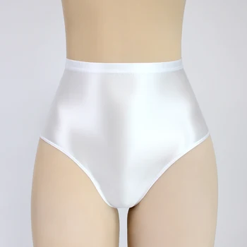 Seksi Kadın parlak Külot Bikini Dipleri Kalça İpeksi ERKEK iç çamaşırı yüksek belli Tayt Külot Yağlı erkek mayoları