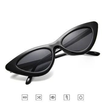 Seksi Kedi Göz Güneş Kadınlar Marka Tasarımcısı Ayna Siyah Üçgen güneş gözlüğü Kadın Lens Shades Streetwear Gözlük Uv400