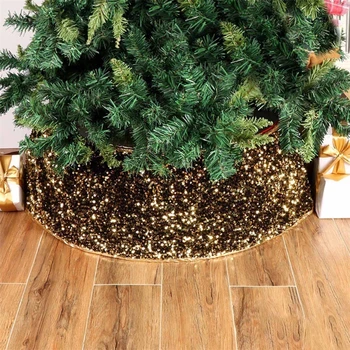 Sequins Glitter Noel Ağacı Taban Yaka Etrafında Dekoratif Etek Noel Yeni Yıl Partisi Dekorasyon