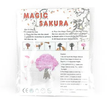 Serin ThumbsUp Sihirli Japon Sakura Ağacı Oyuncak Marka Yeni japonya'da Yapılan Pembe Sihirli Dekoratif Büyüyen Kağıt Ağaçları Sıcak bebek oyuncakları