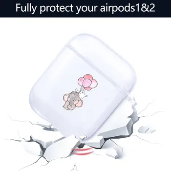 Sevimli Darbeye Dayanıklı Yumuşak Kabuk Airpods İçin 1 2 Pro kablosuz bluetooth Kulaklık Kulaklık Aksesuarları Güzel Dumbo Bebek Fil