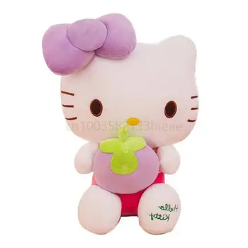 Sevimli Kawaii Hello Kitty Peluş Bebek Çilek Kedi Dolması Yumuşak Oyuncaklar Yastık Kanepe Yastık doğum günü hediyesi Odası Dekor 30-70cm